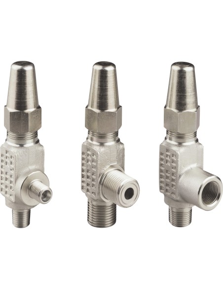 ZAWÓR IGLICOWY ZE STALI NIERDZEWNEJ SNV-SS G1/2-W1/2 L150 65 BAR 