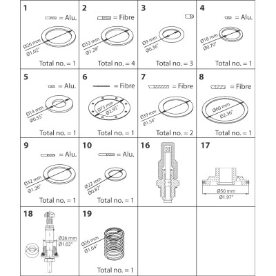 ZESTAW CZĘŚCI DO NAPRAWY GŁÓWNEJ PMC 20-5 PMC1 AND PMC3 OVERHAUL KIT  
