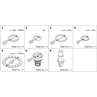 ZESTAW NAPRAWCZY -  ICS 50  OVERHAUL KIT  