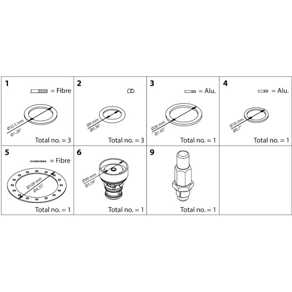 ZESTAW NAPRAWCZY -  ICS 50  OVERHAUL KIT