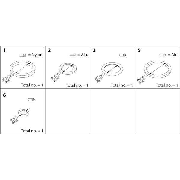 ZESTAW CZĘŚCI DO PRZEGLĄDU: SVA, REG, SCA, CHV, FIA DN 6-10 INSPECTION KIT