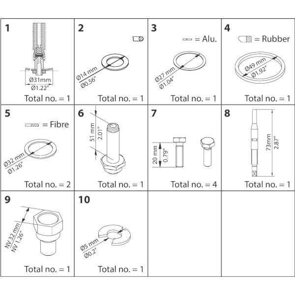 ZESTAW NAPRAWCZY -  OVERHAUL KIT - EVRAT/EVRST 10