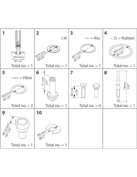 ZESTAW NAPRAWCZY -  OVERHAUL KIT - EVRAT/EVRST 10