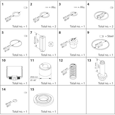ZESTAW NAPRAWCZY -  OVERHAUL KIT EVRA / EVRS 40