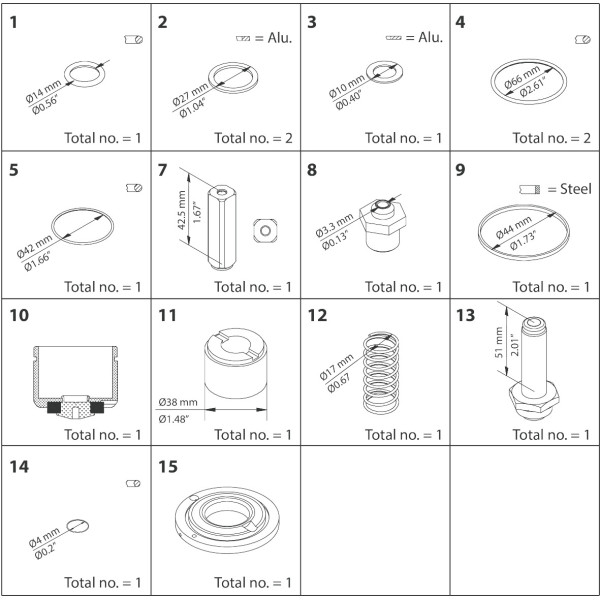 ZESTAW NAPRAWCZY -  OVERHAUL KIT EVRA / EVRS 40