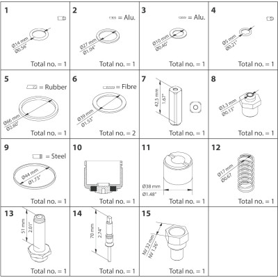 ZESTAW NAPRAWCZY -  OVERHAUL KIT EVRA / EVRS 25