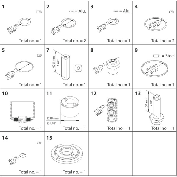 ZESTAW NAPRAWCZY -  OVERHAUL KIT EVRA / EVRS 32