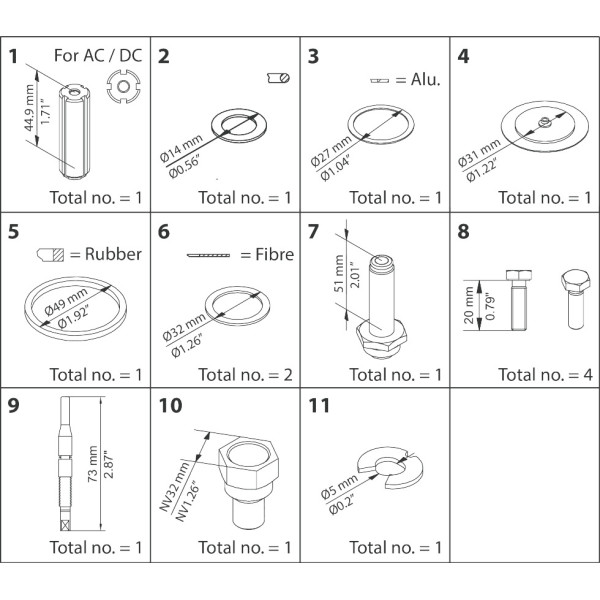 ZESTAW NAPRAWCZY -  OVERHAUL KIT EVRA / EVRS 15