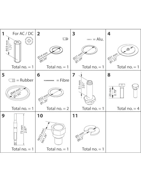 ZESTAW NAPRAWCZY -  OVERHAUL KIT EVRA / EVRS 15