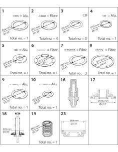 ZESTAW CZĘŚCI DO NAPRAWY GŁÓWNEJ PMLX 65 2MLX 65 OVERHAUL KIT