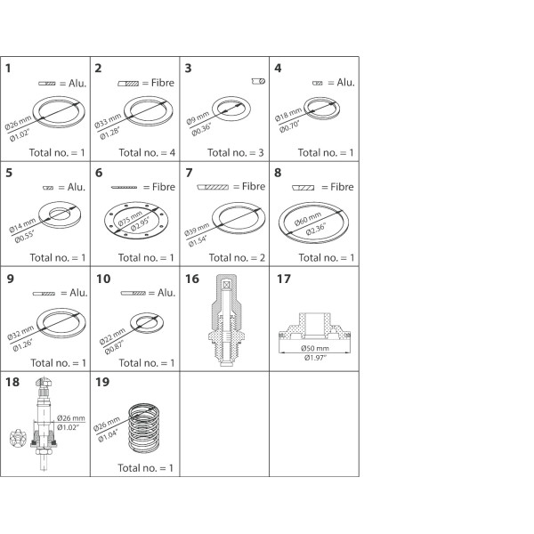 ZESTAW CZĘŚCI DO NAPRAWY GŁÓWNEJ PMC 20-12 PMC1 AND PMC3 OVERHAUL KIT