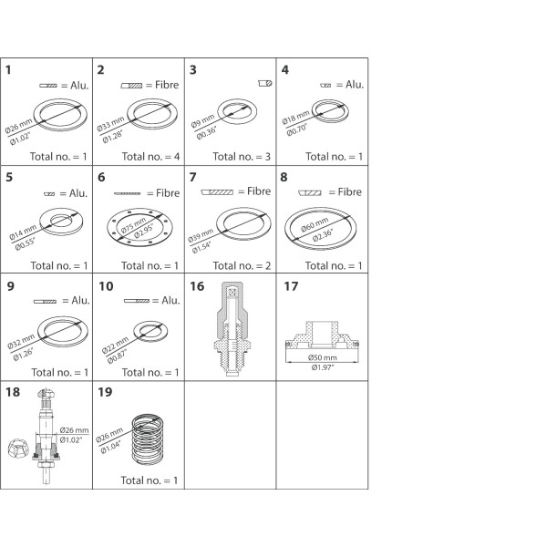 ZESTAW CZĘŚCI DO NAPRAWY GŁÓWNEJ PMC 20-20 PMC1 AND PMC3 OVERHAUL KIT