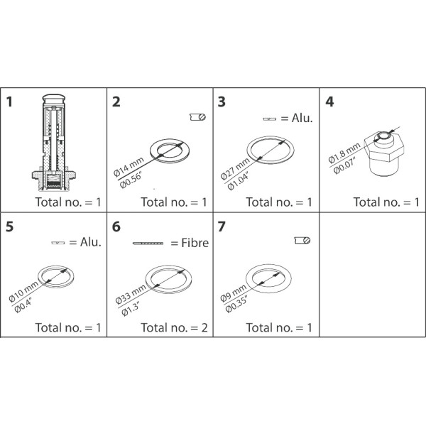 ZESTAW NAPRAWCZY -  REPAIR KIT, EVM NO.