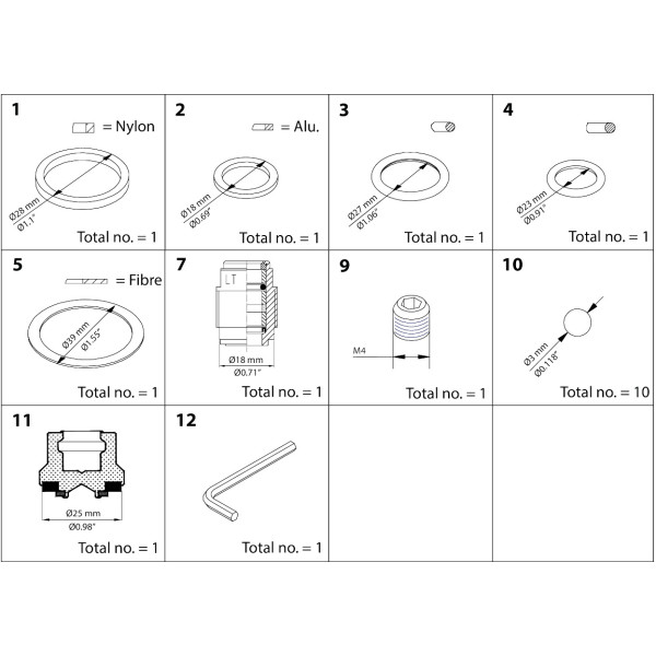 ZESTAW CZĘŚCI DO NAPR. GŁÓW. SVA OVERHAUL KIT DN 15-20