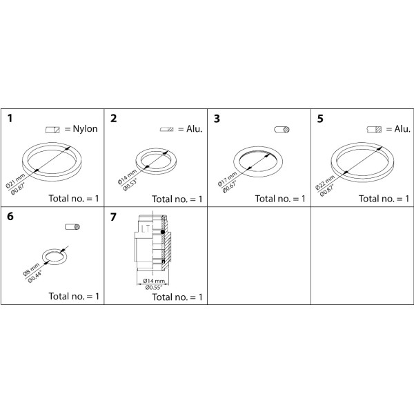 ZESTAW CZĘŚCI DO NAPRAWY BIEŻĄCEJ SVA, REG, SCA DN 6-10 REPAIR KIT 