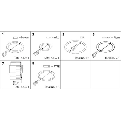 ZESTAW CZĘŚCI DO NAPRAWY BIEŻĄCEJ SVA, REG, SCA DN 150 REPAIR KIT   