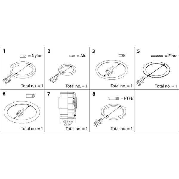 ZESTAW CZĘŚCI DO NAPRAWY BIEŻĄCEJ SVA, REG, SCA DN 80 REPAIR KIT 