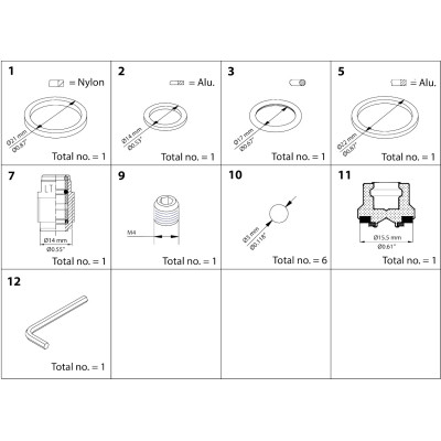 ZESTAW CZĘŚCI DO NAPR. GŁÓW. SVA OVERHAUL KIT DN 6-10  
