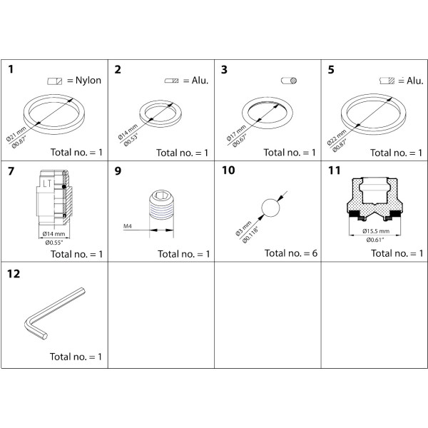 ZESTAW CZĘŚCI DO NAPR. GŁÓW. SVA OVERHAUL KIT DN 6-10