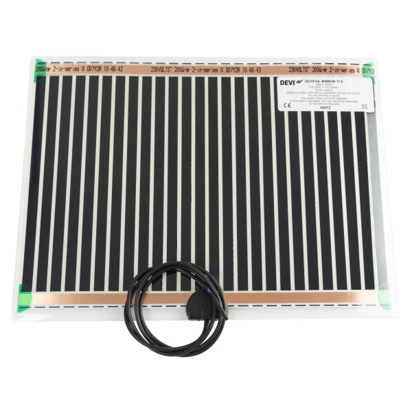 DEVIFOIL MIRROR 40W 230V 0.410 X 0.524M-FOLIA GRZEJNA DP ZABESPIECZENIA LUSTRA PRZED PAROWANIEM