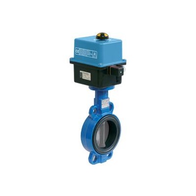 Przepustnica bezkołnierzowa SYLAX z napędem elektr. on/off SOCLA seria V 3x400V/50Hz, DN 80