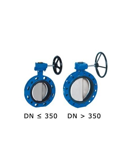 Przepustnica kołnierzowa SYLAX z przekładnią ślimakowąDN 600