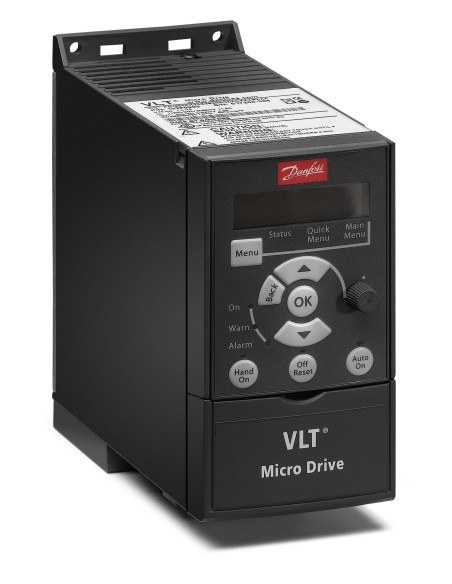 PRZETW. VLT FC-051P2K2S2E20H3BXCXXXSXXX 2,2KW/9,6A 1X200-240 VAC/3X200-240 VAC IP20 (,H3,X,B,C) BEZ LCP OBUD.M3 (1.4.23)