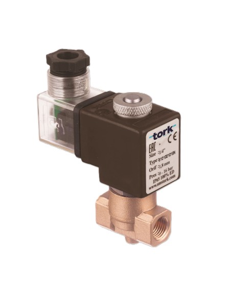 ZAWÓR ELEKTROMAGNETYCZNY  S2010 NC G1/4" 3B PTFE  C40 230V AC 15VA C80 IP65