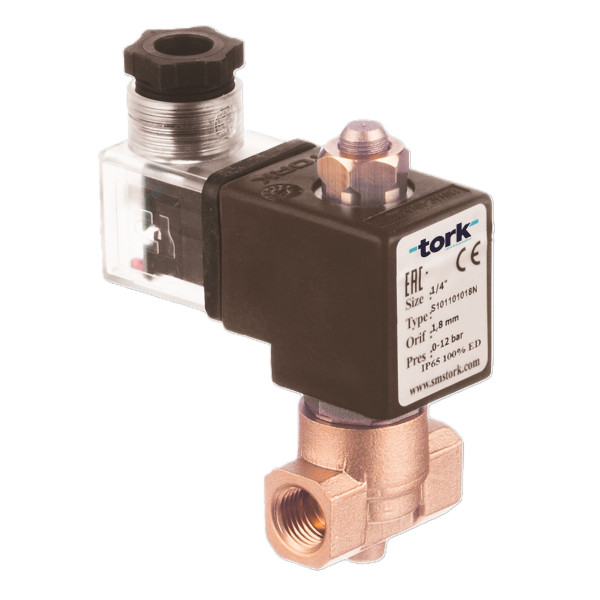 ZAWÓR ELEKTROMAGNETYCZNY  S2011 NO G1/8" 1.8B PTFE  C40 230V AC 15VA C80 IP65
