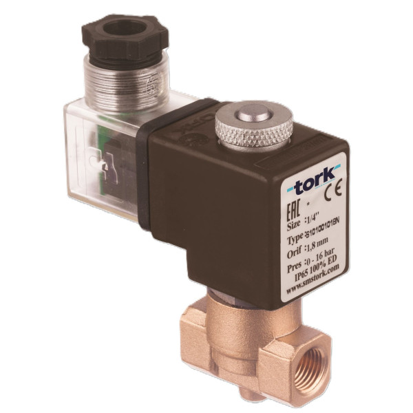 ZAWÓR ELEKTROMAGNETYCZNY  S2010 NC G1/8" 1.8B PTFE - korpus b/cewki