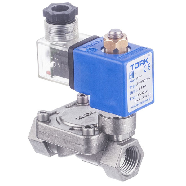 ZAWÓR ELEKTROMAGNETYCZNY S6031 NO G1/2" 12.5SS FKM - korpus b/cewki